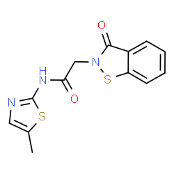 N-(5-Methyl-1,3-thiazol-2-yl)-2-(3-oxo-1,2-benzothiazol-2(3H)-yl)acetamide结构式