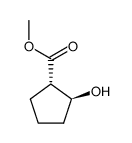 Cyclopentanecarboxylic acid, 2-hydroxy-, methyl ester, (1S,2S)- (9CI) Structure