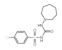 Benzenesulfonamide,4-chloro-N-[[(hexahydro-1H-azepin-1-yl)amino]carbonyl]- Structure