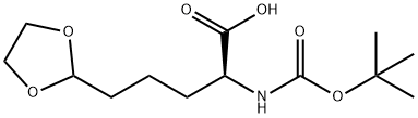 Boc-L-allysine ethylene acetal structure