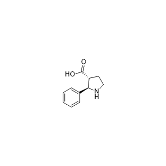 (2R,3R)-2-苯基吡咯烷-3-羧酸结构式