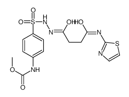 methyl N-[4-[[[4-oxo-4-(1,3-thiazol-2-ylamino)butanoyl]amino]sulfamoyl]phenyl]carbamate结构式