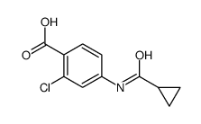 2-Chloro-4-[(cyclopropylcarbonyl)amino]benzoic Acid structure