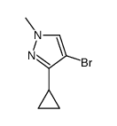 4-bromo-3-cyclopropyl-1-methyl-1H-pyrazole结构式