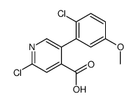 2-chloro-5-(2-chloro-5-methoxyphenyl)pyridine-4-carboxylic acid Structure