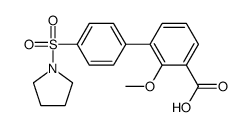 2-methoxy-3-(4-pyrrolidin-1-ylsulfonylphenyl)benzoic acid Structure