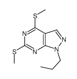 4,6-bis(methylsulfanyl)-1-propylpyrazolo[3,4-d]pyrimidine结构式