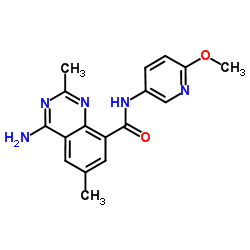 4-Amino-N-(6-methoxy-3-pyridinyl)-2,6-dimethyl-8-quinazolinecarboxamide Structure