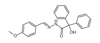 2-hydroxy-N'-(4-methoxybenzylidene)-2,2-diphenylacetohydrazide结构式