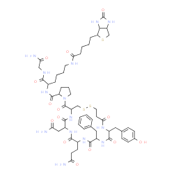 vasopressin, ((2-mercapto)propionic acid)(1)-(Lys-N(6)-biotin)(8)-结构式