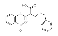 3-benzylsulfanyl-2-[(2-nitrophenyl)sulfanylamino]propanoic acid结构式