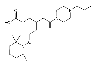 6-(4-isobutylpiperazin-1-yl)-6-oxo-4-(2-((2,2,6,6-tetramethylpiperidin-1-yl)oxy)ethyl)hexanoic acid Structure