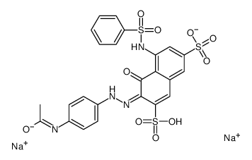 disodium 3-[[4-(acetylamino)phenyl]azo]-4-hydroxy-5-[(phenylsulphonyl)amino]naphthalene-2,7-disulphonate结构式