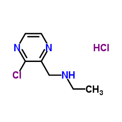 N-[(3-Chloro-2-pyrazinyl)methyl]ethanamine hydrochloride (1:1)结构式