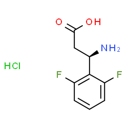 (3R)-3-氨基-3-(2,6-二氟苯基)丙酸盐酸盐结构式