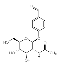 4'-FORMYLPHENYL 2-ACETAMIDO-2-DEOXY-BETA-D-GLUCOPYRANOSIDE结构式