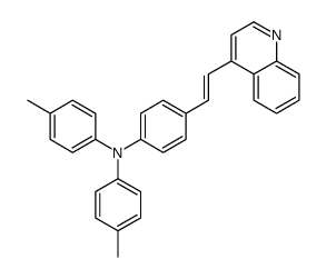 4-methyl-N-(4-methylphenyl)-N-[4-(2-quinolin-4-ylethenyl)phenyl]aniline Structure