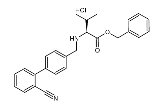 (S)-2-[(2'-cyanobiphenyl-4-ylmethyl)amino]-3-methylbutyric acid benzyl ester hydrochloride Structure