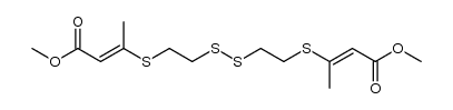 (2E,2'E)-dimethyl 3,3'-((disulfanediylbis(ethane-2,1-diyl))bis(sulfanediyl))bis(but-2-enoate)结构式