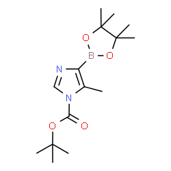 5-Methyl-N-Boc-imidazole-4-boronic acid pinacol ester structure