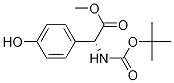 (2R)-2-{[(叔丁氧基)羰基]氨基}-2-(4-羟基苯基)乙酸甲酯结构式