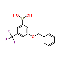 3-(benzyloxy)-5-(trifluoromethyl)phenylboronic acid结构式