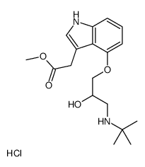 methyl 2-[4-[3-(tert-butylamino)-2-hydroxypropoxy]-1H-indol-3-yl]acetate,hydrochloride Structure