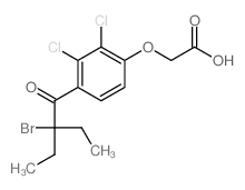 Aceticacid, 2-[4-(2-bromo-2-ethyl-1-oxobutyl)-2,3-dichlorophenoxy]-结构式