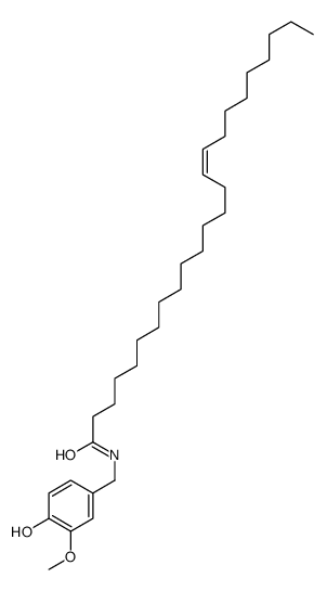 (Z)-N-[(4-hydroxy-3-methoxyphenyl)methyl]tetracos-15-enamide结构式