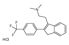 N,N-dimethyl-2-[2-[4-(trifluoromethyl)phenyl]-3H-inden-1-yl]ethanamine,hydrochloride Structure