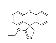 ethyl 9-(bromomethyl)-10-methyl-9,10-dihydroacridine-9-carboxylate结构式