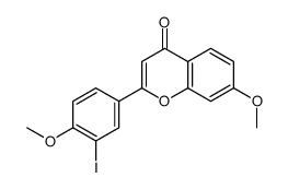 2-(3-iodo-4-methoxyphenyl)-7-methoxychromen-4-one Structure