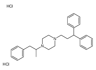 1-(3,3-diphenylpropyl)-4-(1-phenylpropan-2-yl)piperazine,dihydrochloride结构式