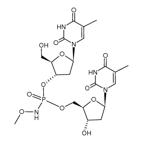 3'-thymidine-5'-thymidine-N-methoxyphosphoramidate Structure
