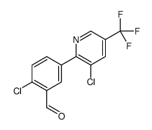 2-chloro-5-[3-chloro-5-(trifluoromethyl)pyridin-2-yl]benzaldehyde结构式
