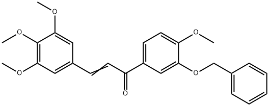 1-(3-benzyloxy-4-methoxy-phenyl)-3-(3,4,5-trimethoxy-phenyl)-propenone structure