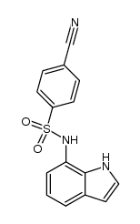 4-cyano-N-(1H-indole-7-yl)benzenesulfonamide Structure