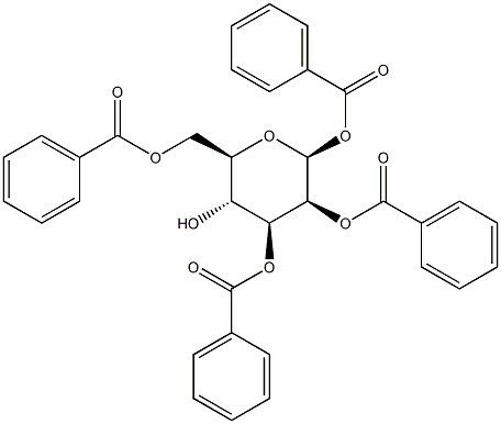 beta-D-Mannopyranose 1,2,3,6-tetrabenzoate Structure