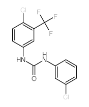 1-(3-chlorophenyl)-3-[4-chloro-3-(trifluoromethyl)phenyl]urea结构式