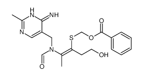 4-[(4-amino-2-methyl-5-pyrimidinylmethyl)(formyl)amino]-3-(2-hydroxyethyl)-2-thiapent-3-enyl benzoate Structure
