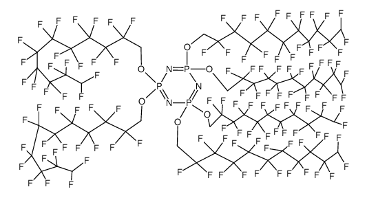 2,2,4,4,6,6-hexakis-(1H,1H,11H-eicosafluoro-undecyloxy)-2λ5,4λ5,6λ5-cyclotriphosphazene结构式