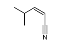 (2Z)-4-methylpent-2-enenitrile结构式