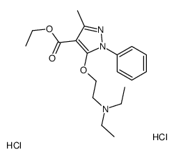 ethyl 5-[2-(diethylamino)ethoxy]-3-methyl-1-phenylpyrazole-4-carboxylate,dihydrochloride Structure