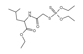 ethyl 2-(2-((diethoxyphosphorothioyl)thio)acetamido)-4-methylpentanoate结构式