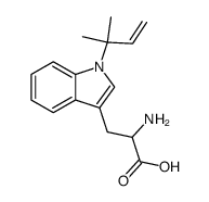 1-(1,1-Dimethyl-2-propenyl)-L-tryptophan structure