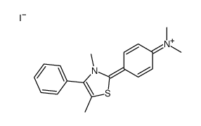 4-(3,5-dimethyl-4-phenyl-1,3-thiazol-3-ium-2-yl)-N,N-dimethylaniline,iodide Structure