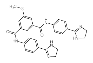 1,3-Benzenedicarboxamide, N,N-bis (4, 5-dihydro-1H-imidazol-2-yl)phenyl)-5-(methylthio)-结构式