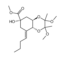 methyl (4aR,6S,8aR)-8-butylidene-6-hydroxy-2,3-dimethoxy-2,3-dimethyloctahydrobenzo[b][1,4]dioxine-6-carboxylate Structure