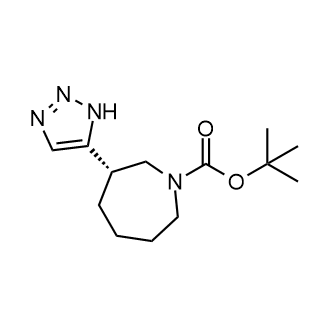 (S)-3-(1H-1,2,3-三唑-5-基)氮杂环庚烷-1-甲酸叔丁酯结构式