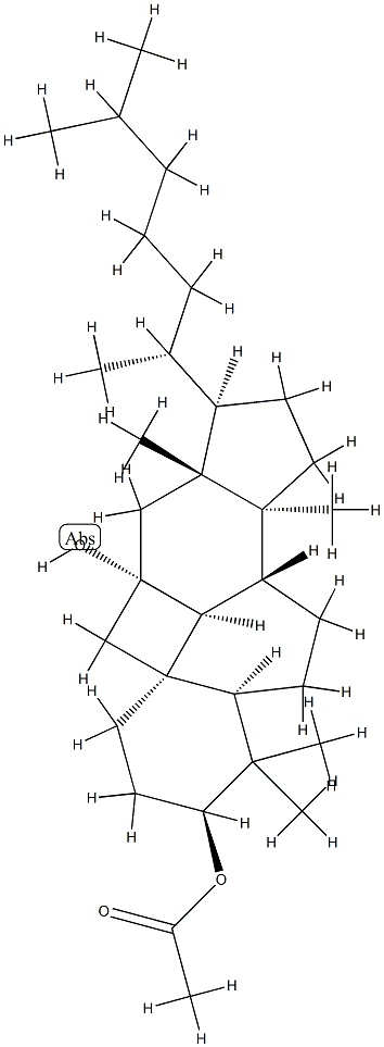 (11R)-11β,19-Cyclo-5α-lanostane-3β,11-diol 3-acetate structure